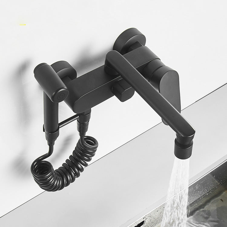Lisslune | Metal Bathtub Faucet Trim Contemporary Lever Handle Bathtub Faucet Trim