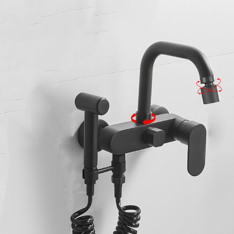 Lisslune | Metal Bathtub Faucet Trim Contemporary Lever Handle Bathtub Faucet Trim