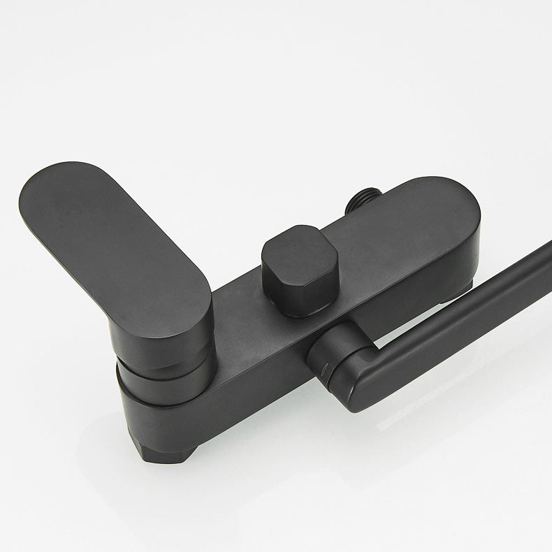 Lisslune | Metal Bathtub Faucet Trim Contemporary Lever Handle Bathtub Faucet Trim