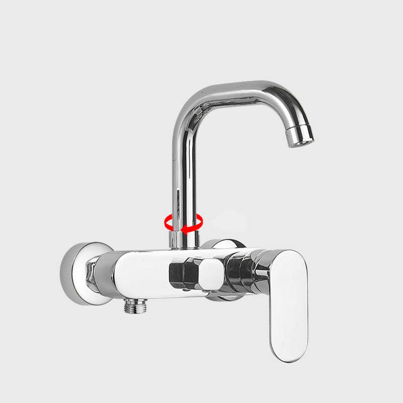 Lisslune | Metal Bathtub Faucet Trim Contemporary Lever Handle Bathtub Faucet Trim