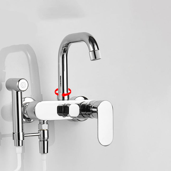 Lisslune | Metal Bathtub Faucet Trim Contemporary Lever Handle Bathtub Faucet Trim