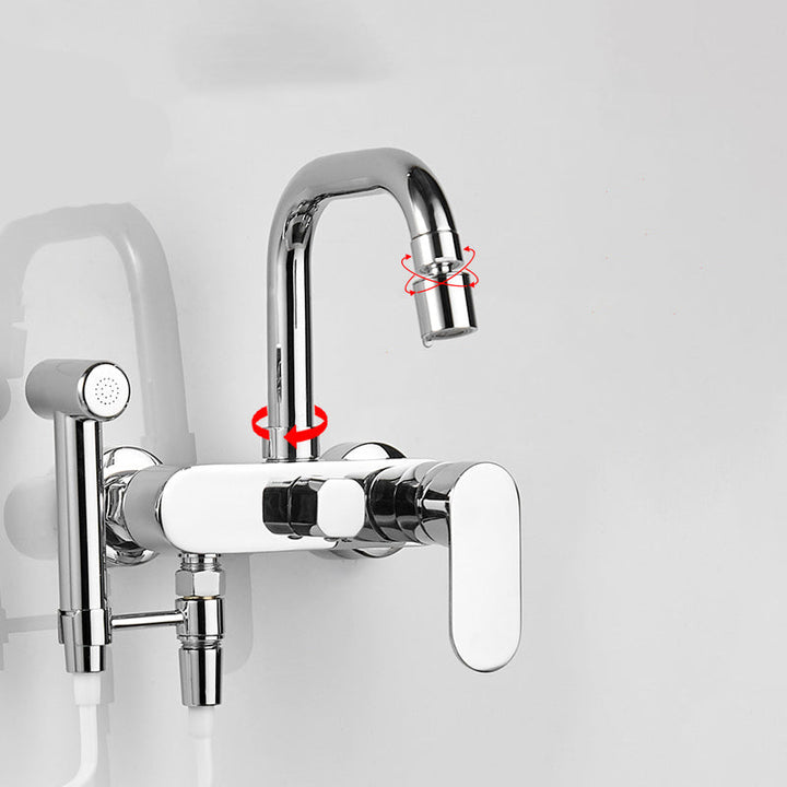 Lisslune | Metal Bathtub Faucet Trim Contemporary Lever Handle Bathtub Faucet Trim