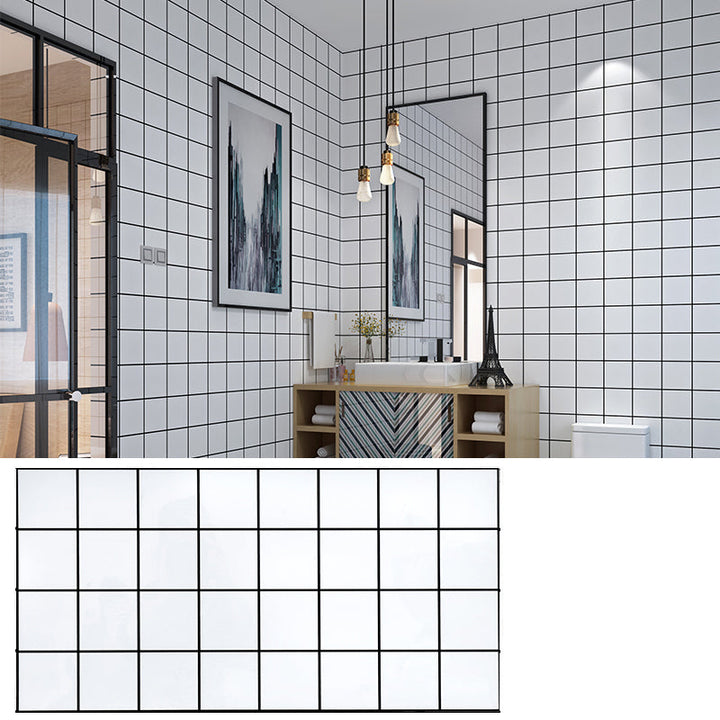 Lisslune | PVC Rectangular 12" X 23" 5-Pack Peel & Stick Mosaic Tile Kitchen and Bathroom Backsplash