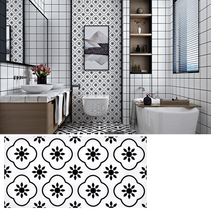 Lisslune | PVC Rectangular 12" X 23" 5-Pack Peel & Stick Mosaic Tile Kitchen and Bathroom Backsplash