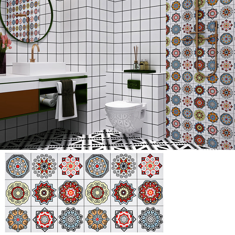 Lisslune | PVC Rectangular 12" X 23" 5-Pack Peel & Stick Mosaic Tile Kitchen and Bathroom Backsplash