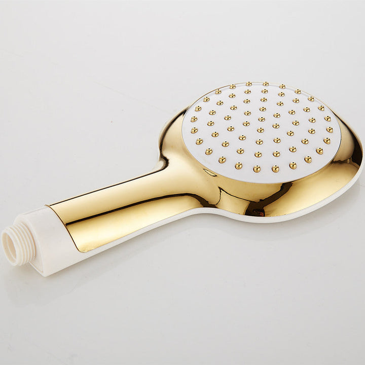 Lisslune | Contemporary Shower Head Square Golden Bathroom Handheld Shower