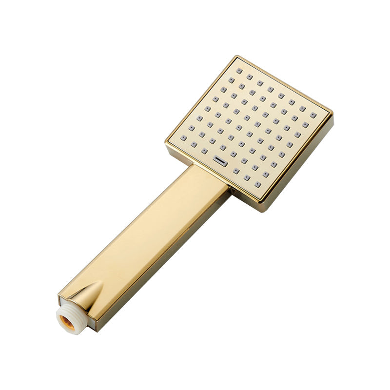Lisslune | Contemporary Shower Head Square Golden Bathroom Handheld Shower