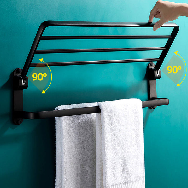 Lisslune | Modern Bathroom Hardware Set Matte Black Metal Bathroom Accessories Set Rustproof