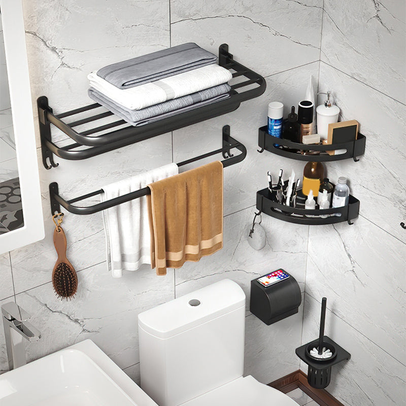 Lisslune | Modern Bathroom Hardware Set Matte Black Metal Bathroom Accessories Kit