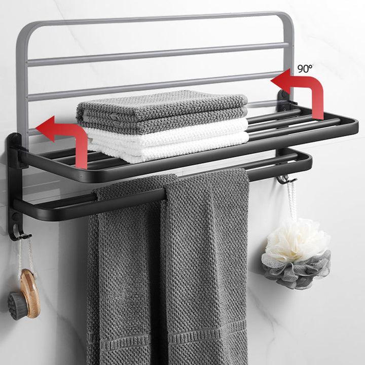 Lisslune | Modern Bathroom Hardware Set Matte Black Metal Bathroom Accessories Kit