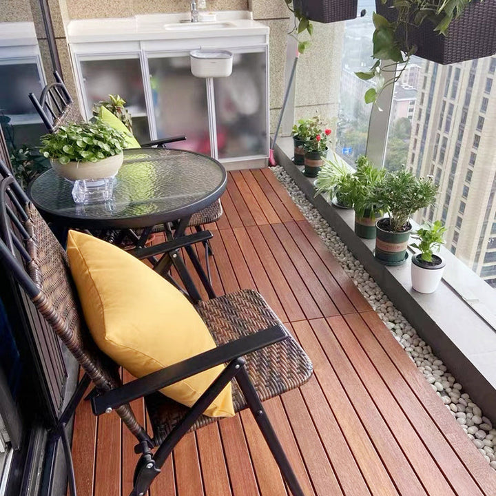 Lisslune | Outdoor Patio Water-Repellant Composite Wood Click Decking Board