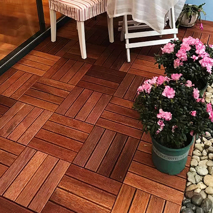 Lisslune | Outdoor Patio Water-Repellant Composite Wood Click Decking Board