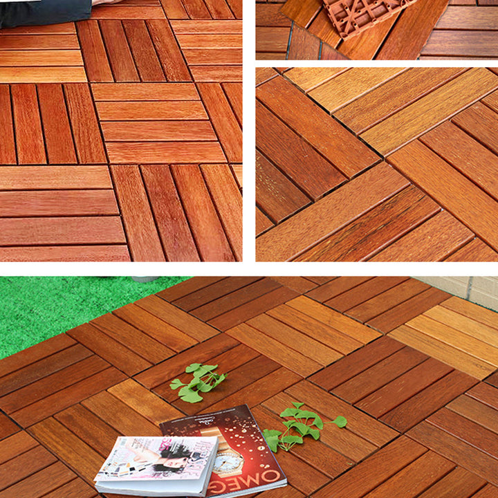 Lisslune | Outdoor Patio Water-Repellant Composite Wood Click Decking Board