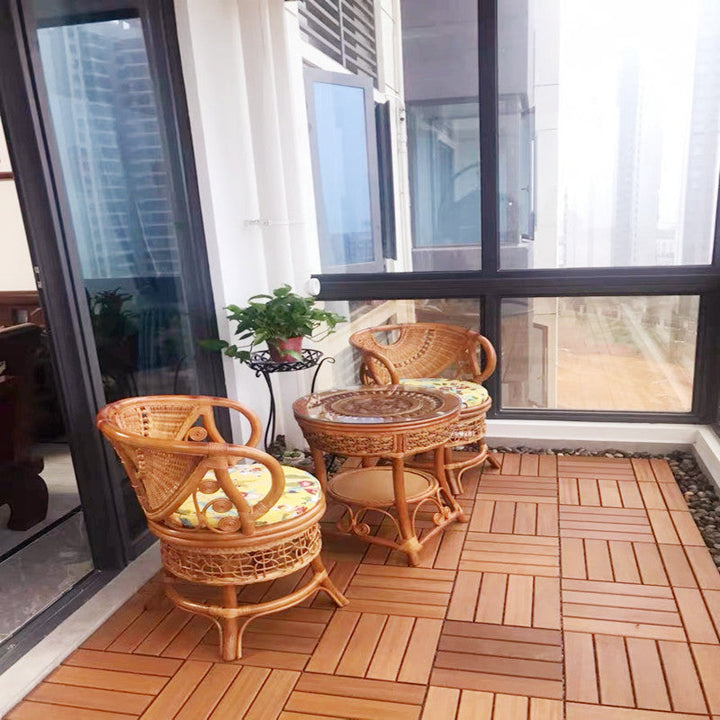 Lisslune | Outdoor Patio Water-Repellant Composite Wood Click Decking Board