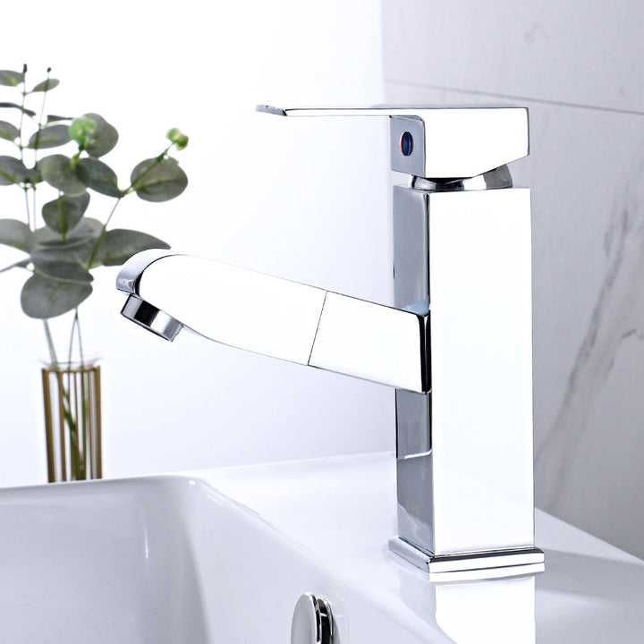 Lisslune | Modern Retractable Single Handle Basin Faucet Bathroom Sink Faucet