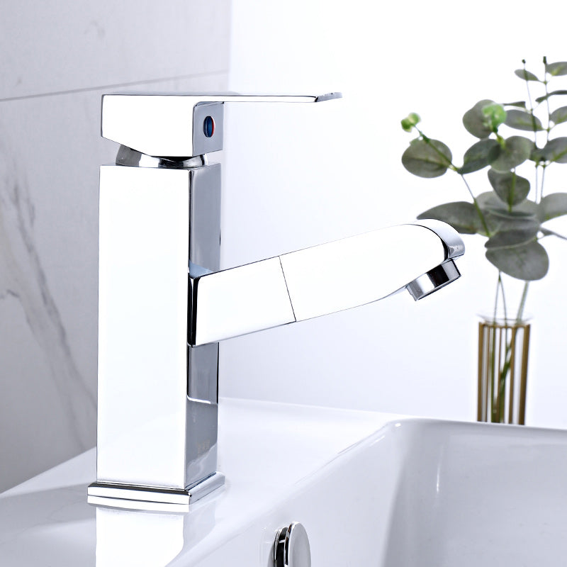 Lisslune | Modern Retractable Single Handle Basin Faucet Bathroom Sink Faucet