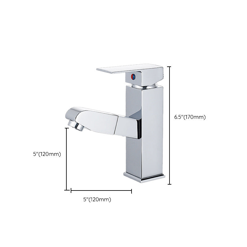 Lisslune | Modern Retractable Single Handle Basin Faucet Bathroom Sink Faucet