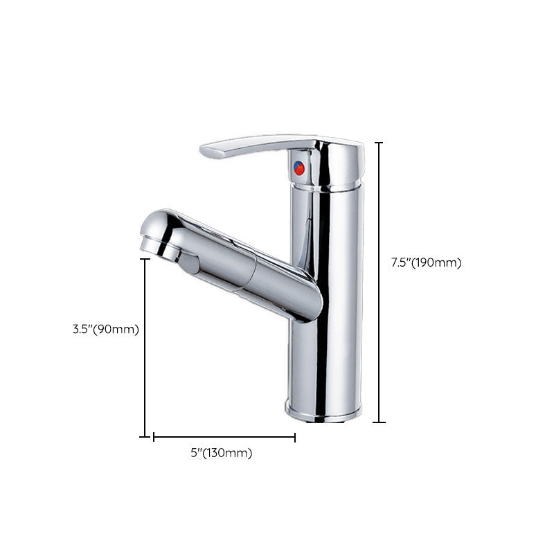 Lisslune | Modern Retractable Single Handle Basin Faucet Bathroom Sink Faucet