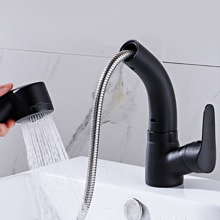 Lisslune | Modern Simple Vessel Sink Faucet High Arc Bathroom Sink Faucet