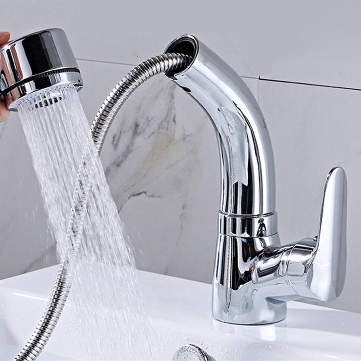Lisslune | Modern Simple Vessel Sink Faucet High Arc Bathroom Sink Faucet