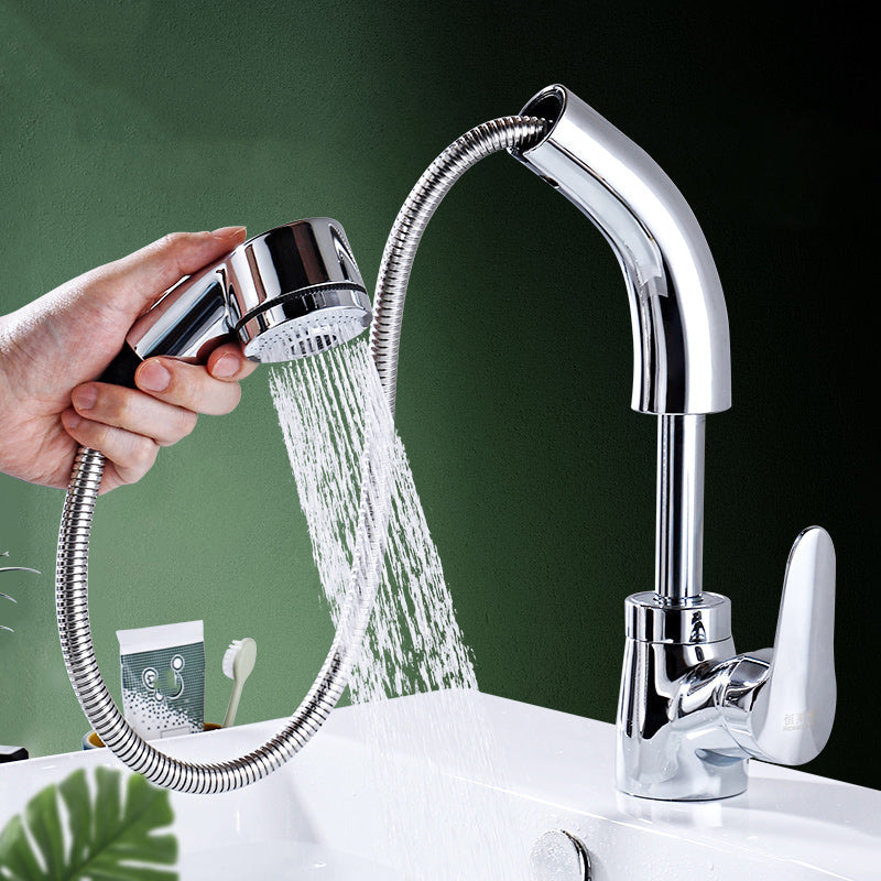 Lisslune | Modern Simple Vessel Sink Faucet High Arc Bathroom Sink Faucet