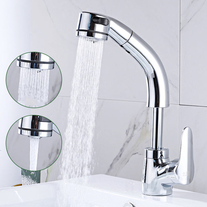 Lisslune | Modern Simple Vessel Sink Faucet High Arc Bathroom Sink Faucet