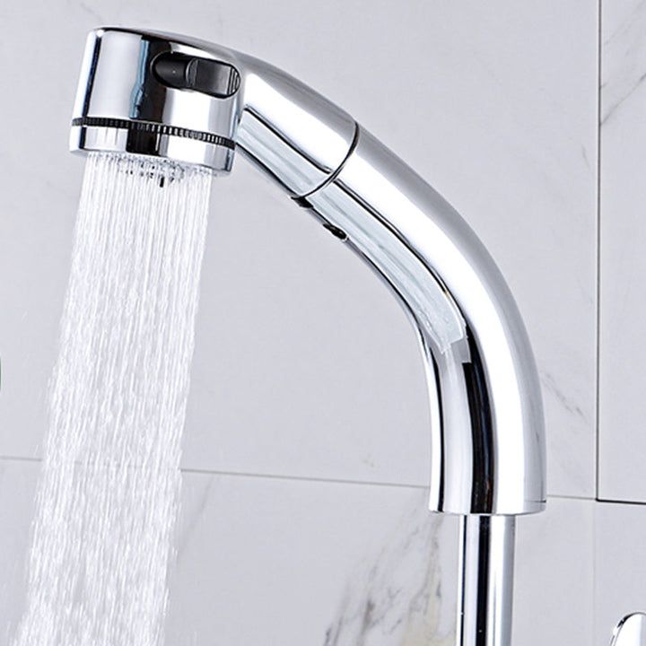 Lisslune | Modern Simple Vessel Sink Faucet High Arc Bathroom Sink Faucet