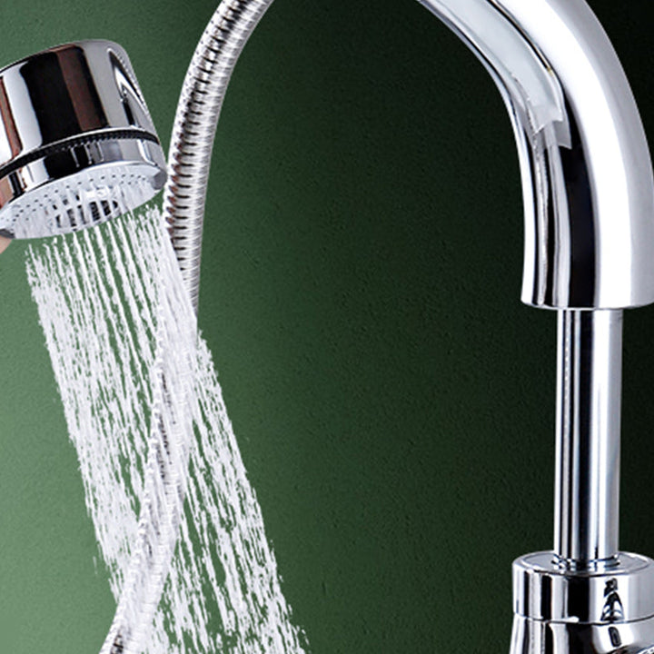 Lisslune | Modern Simple Vessel Sink Faucet High Arc Bathroom Sink Faucet
