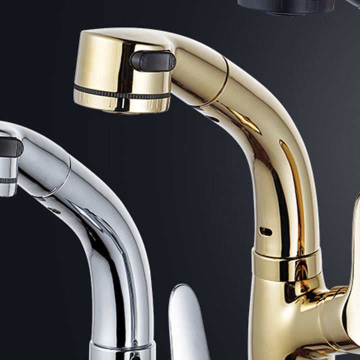 Lisslune | Modern Simple Vessel Sink Faucet High Arc Bathroom Sink Faucet