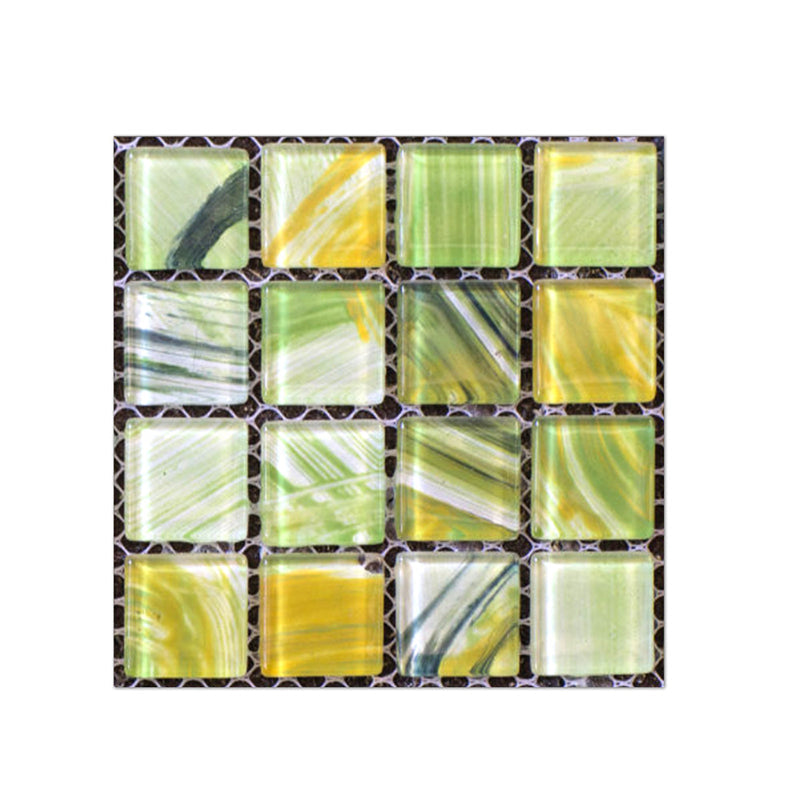 Lisslune | PVC Square Peel & Stick Mosaic Tile Multicolored Backsplash & Wall Tile