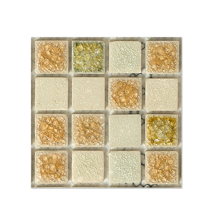 Lisslune | PVC Square Peel & Stick Mosaic Tile Multicolored Backsplash & Wall Tile