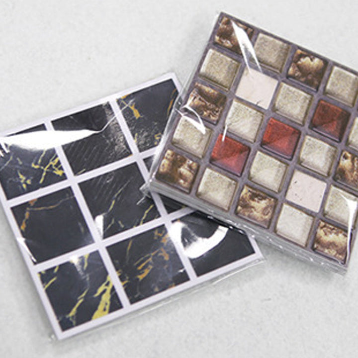 Lisslune | PVC Square Peel & Stick Mosaic Tile Multicolored Backsplash & Wall Tile