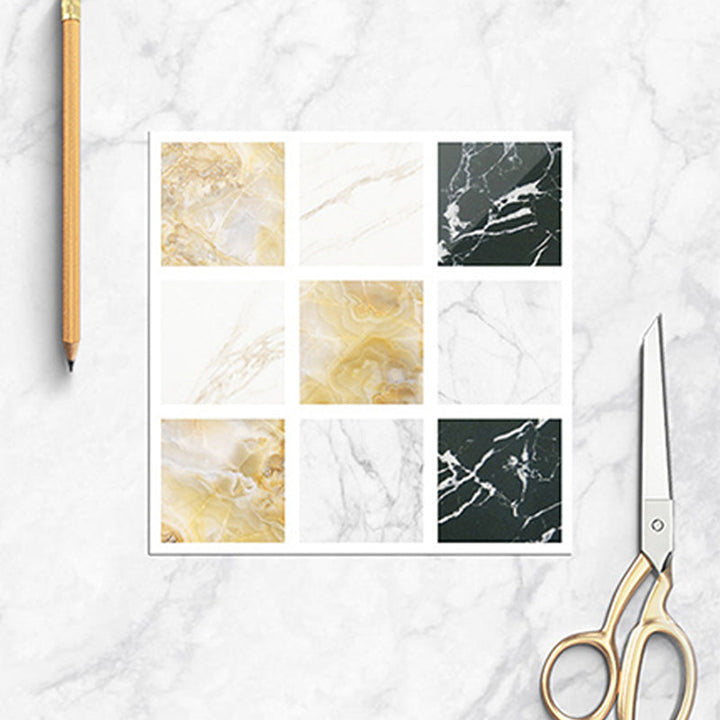 Lisslune | PVC Square Peel & Stick Mosaic Tile Multicolored Backsplash & Wall Tile