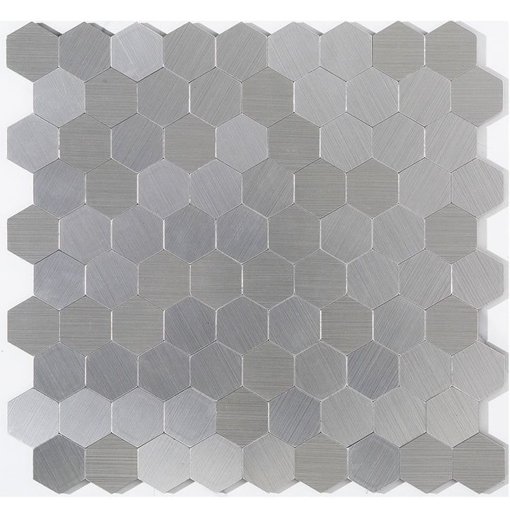 Lisslune | Modern Tile-Peel & Stick Metal Mosaic Tile Hexagon Peel & Stick Subway Tile