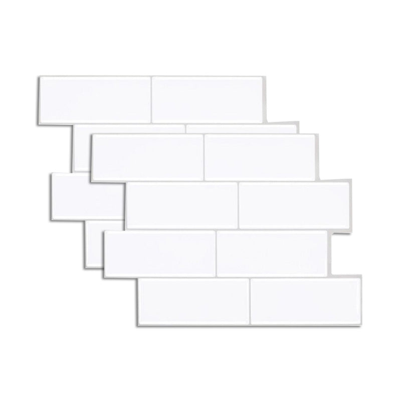 Lisslune | Peel & Stick Subway Tile Stain Resistant PVC Rectangle Peel & Stick Tile for Shower 2 Pack