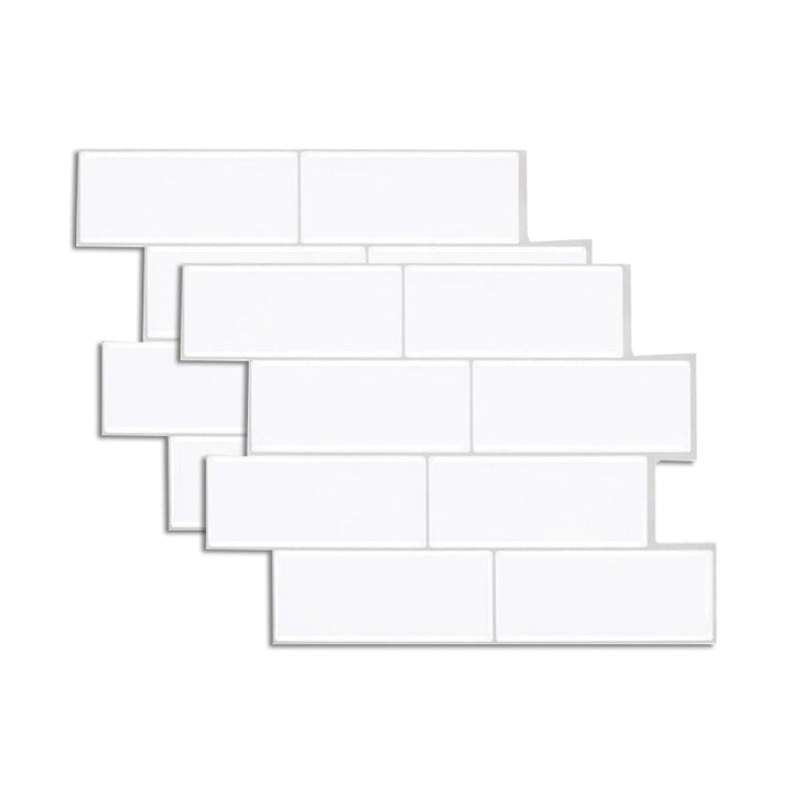 Lisslune | Peel & Stick Subway Tile Stain Resistant PVC Rectangle Peel & Stick Tile for Shower 2 Pack