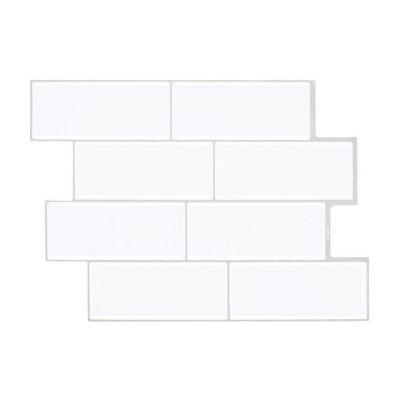 Lisslune | Peel & Stick Subway Tile Stain Resistant PVC Rectangle Peel & Stick Tile for Shower 2 Pack