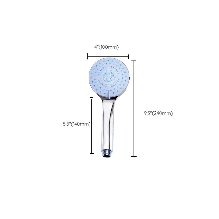 Lisslune | Contemporary Handheld Shower Head Adjustable Spray Pattern Silver Shower Head