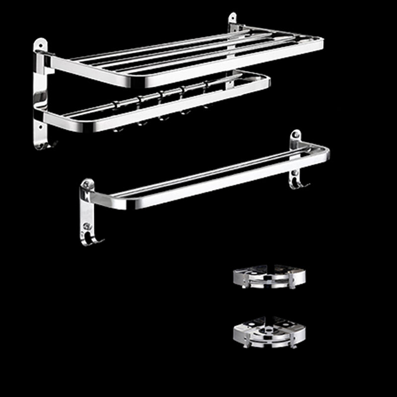 Lisslune | Modern Bathroom Accessory Set Silver Metal Bathroom Accessory