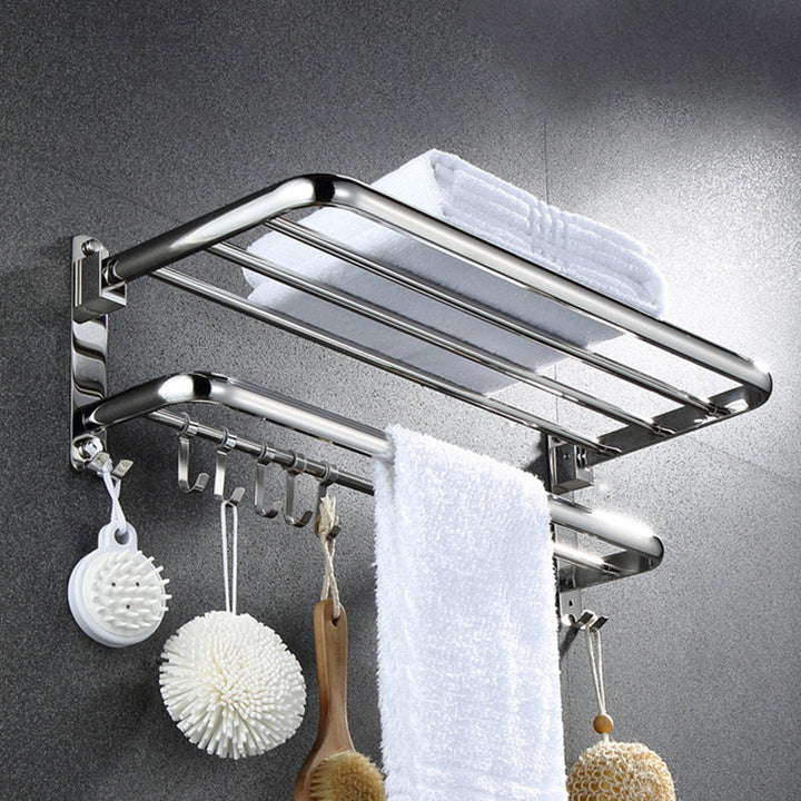 Lisslune | Modern Bathroom Accessory Set Silver Metal Bathroom Accessory