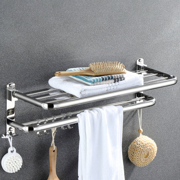 Lisslune | Modern Bathroom Accessory Set Silver Metal Bathroom Accessory