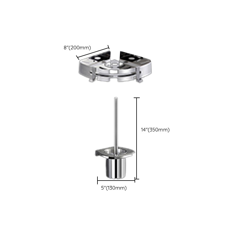 Lisslune | Modern Bathroom Accessory Set Silver Metal Bathroom Accessory