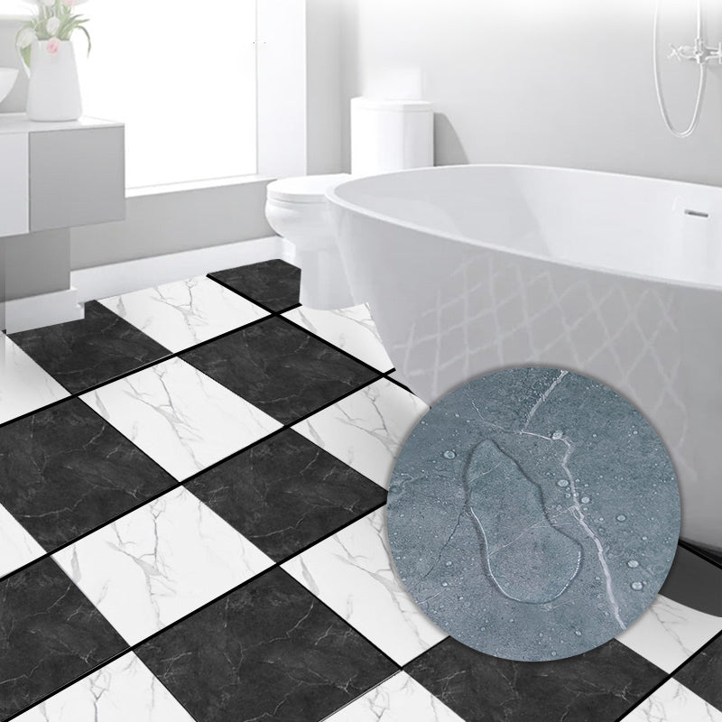 Lisslune | Modern PVC Peel and Stick Tile Floor Marble Look Mold Resistant Vinyl Tiles