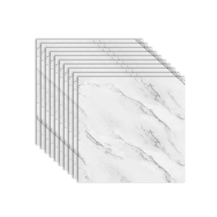 Lisslune | Modern PVC Peel and Stick Tile Floor Marble Look Mold Resistant Vinyl Tiles