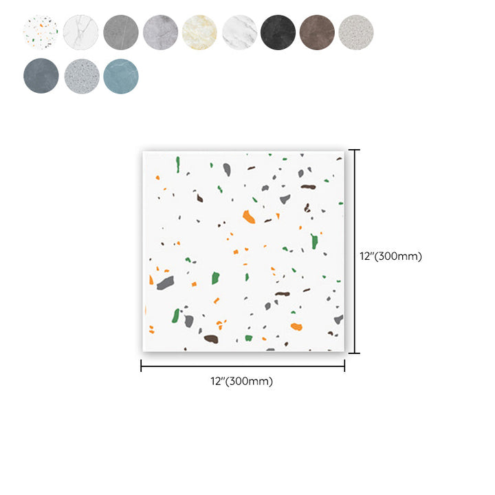 Lisslune | Modern PVC Peel and Stick Tile Floor Marble Look Mold Resistant Vinyl Tiles