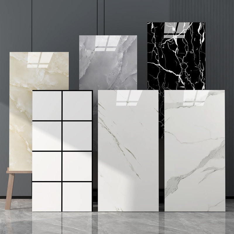 Lisslune | Floor Wall Tiles Marble Pattern Wallpaper Rectangular Bathroom Kitchen Wallpaper