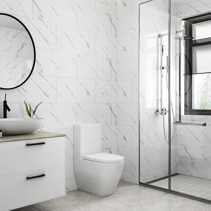Lisslune | Floor Wall Tiles Marble Pattern Wallpaper Rectangular Bathroom Kitchen Wallpaper