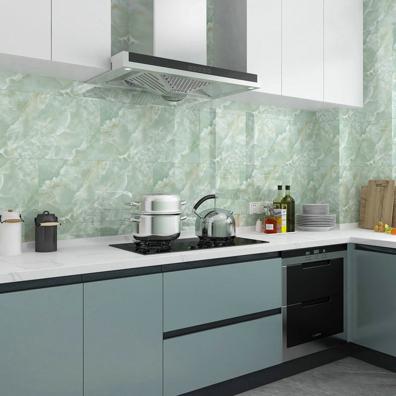 Lisslune | Floor Wall Tiles Marble Pattern Wallpaper Rectangular Bathroom Kitchen Wallpaper