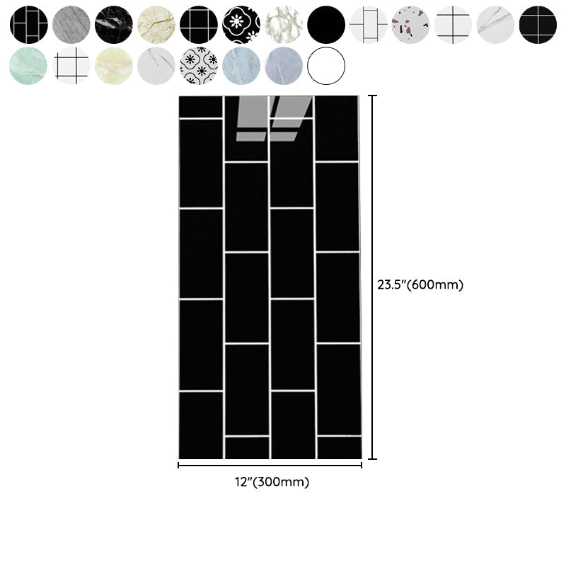 Lisslune | Floor Wall Tiles Marble Pattern Wallpaper Rectangular Bathroom Kitchen Wallpaper