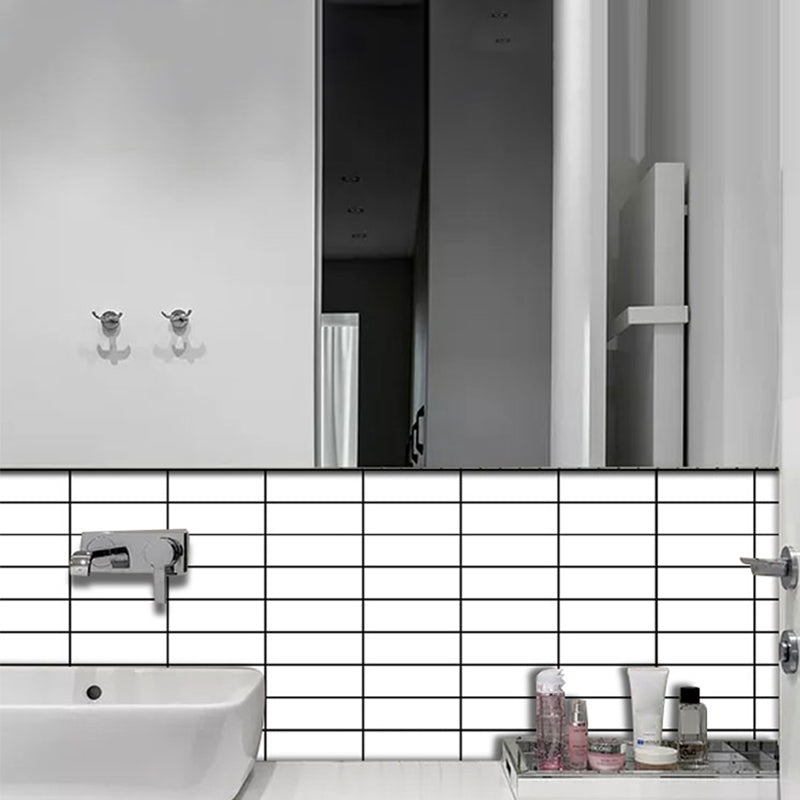 Lisslune | Tile Stripping & Sticking Rectangle White Plastic Waterproof Tile Stripping & Sticking for Shower 10-Pack